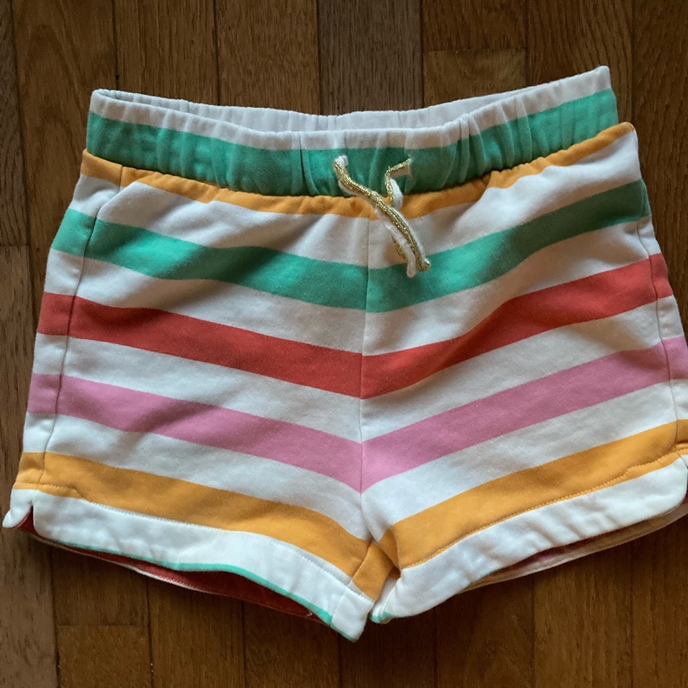 J.Crew crewcuts striped girls cotton French Terry shorts multicolor stripes M